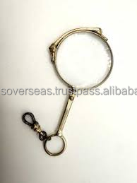 Mini magnifying glass keychain gold finish metal magnifier <b>key</b> <b>holder</b> portable reading magnifier keyring for daily use - Product Image 2