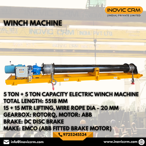 Torno Eléctrico OEM de 5 Toneladas de Capacidad, Longitud Total 5518mm, Cable de Elevación de 30 Metros (Diámetro 20mm), Motor Rotorq ABB DC, Freno de Disco - Product Image 1