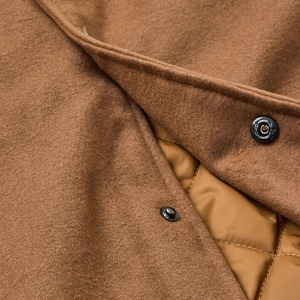 Men's <b>Tan</b> <b>Brown</b> Bomber Jacket Solid Color Stand Collar Regular Sleeve Casual PU Material Autumn Wear men's bomber jackets - Product Image 5