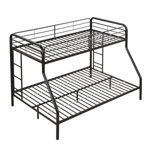 Letto a Castello in Metallo con Letto Singolo Sopra e Letto Matrimoniale Sotto, Ampio Spazio di Stoccaggio, Facile Montaggio, Senza Necessità di Rete a Doghe, Letti per Bambini - Product Image 5