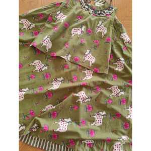 Ensemble jupe et haut The Quince Life Pichwai taille XS vert olive - Product Image 4