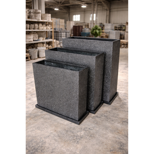 Ensemble de jardinières modernes en fibre de verre pour extérieur, à plusieurs niveaux, rectangulaires, pour fleurs, jardin, patio, décoration paysagère, prêt à être expédié - Product Image 1