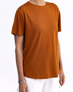 T-shirt unisexe en coton 260g tricoté à manches courtes, coupe ample, effet délavé vintage, imprimé graphique durable, vêtements d'été pour fabricants - Product Image 3