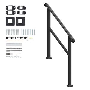 Kit Corrimano per Scale da 2-3 Gradini per Interni/Esterni, Facile Installazione, Ringhiere Ausiliarie per Gradini, Corrimano per Uso Esterno e Interno - Product Image 1