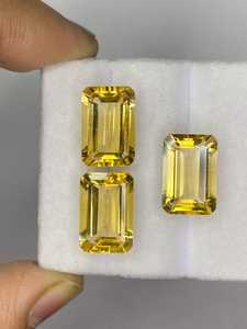 Natural Citrine Octagon Cut Yellow Loose Gemstone Ring Earring Jewelry Making Premium Quality Zubeda <b>Gems</b> - Product Image 6
