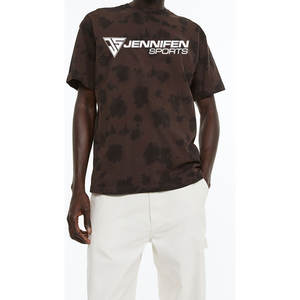 Camiseta Informal Personalizada de Alta Calidad, Manga Corta, Tie-Dye, Corte Regular, 100% Algodón, Unisex, con Estampado Gráfico para Hombre - Product Image 1