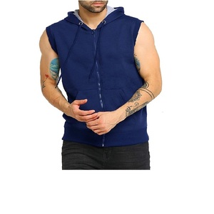 Nouvelle Arrivée Tenues de Sport Décontractées Grande Taille Automne Sweat à Capuche Sans Manches MOQ Pièces Homme - Product Image 1