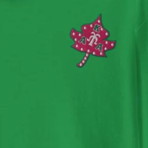 Ensemble deux pièces vert et pêche : Sweat à capuche brodé et pantalon de jogging assorti – Style décontracté et tendance - Product Image 6