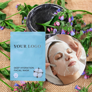 Custom Logo Moisturizing Facial Mask Aloe Vera Cucumber Hydrating Sheet Mask Soothe And Calm Sensitive Skin Wholesale Supplier - Product Image 1