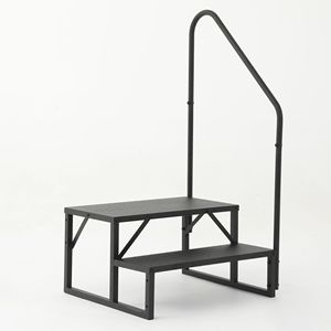 2 Gradini per Vasca Idromassaggio da Esterno con Corrimano, Scala Portatile a 3 Gradini per Camper, Accessori Esterni per Veicoli Ricreazionali - Product Image 1