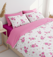 SMH King Size Lüks Yumuşak Nefes Alabilen Baskılı Çarşaf Seti Otel Hastane Kullanımı 400TC Mikrofiber Dayanıklı Yıkanabilir Yatak Örtüsü Kalitesi