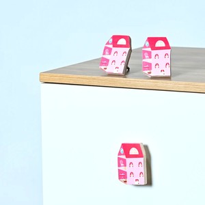 Handmade Modern Pine Wood Cabinet Dollhouse Pink and Red Drawer <b>Knobs</b> <b>Dresser</b> Door Handles Cupboard Pulls Kitchen Handle - Product Image 4