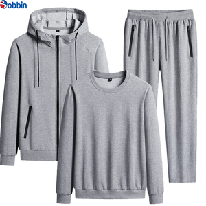 Winter Custom Logo Hooded Tracksuits <b>Mens</b> Training Fitness Sports Suit <b>Track</b> Suits Custom Sweatshirt Trousers <b>Jackets</b> 3 Pcs Sets - Product Image 3