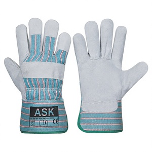 Gants de travail en cuir de vachette fendu certifiés EN 388 EN 420 pour les échelleurs canadiens, gants de sécurité industriels pour les mécaniciens - Product Image 1