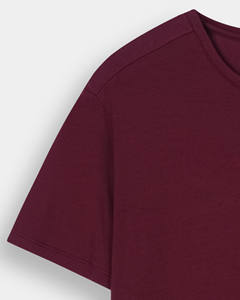 Produits les plus vendus au Pakistan T-shirt en coton bordeaux tendance Tissu doux pour la peau Nouvelle mode pour hommes T-shirts légers pour hommes - Product Image 3