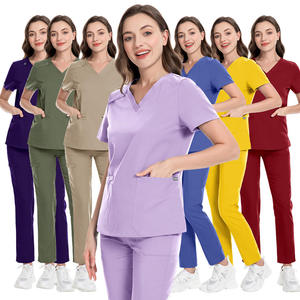 Uniformes Médicos Elegantes para Doctoras y Enfermeras, OEM 2026, de Primera Calidad, Tejido Suave de Poliéster, Rayón y Spandex, con Bolsillos - Product Image 6