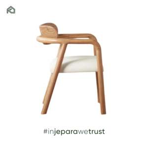 เก้าอี้ทานข้าวไม้สักคุณภาพสูง เป็นมิตรกับสิ่งแวดล้อม ดีไซน์ทันสมัย สำหรับร้านกาแฟ ร้านอาหาร ห้องรับประทานอาหารในร่ม เฟอร์นิเจอร์ส่งออกอินโดนีเซีย - Product Image 2