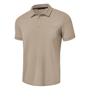 Polo homme coupe ajustée respirant couleur unie, design unique, dernière nouveauté, vente en gros, service OEM personnalisé - Product Image 1