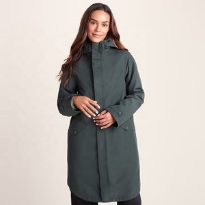 Women's <b>Long</b> Softshell <b>Rain</b> <b>Jacket</b> Breathable Waterproof Windproof Hooded Collar Winter Outerwear Women <b>Rain</b> <b>Jacket</b> - Product Image 5
