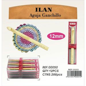 Uncinetto in legno Ilan da 12 mm per lavori artigianali - Product Image 1