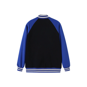 Veste en molleton Beta Black Varsity |   Blouson universitaire personnalisé brodé de qualité supérieure pour fraternité |   Vêtements de rue urbains, équipement scolaire - Product Image 2