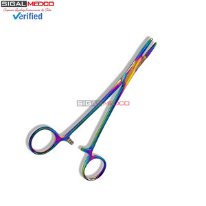 Premium Ophthalmic Needle Holder Driver with Multicolor Rainbow <b>Titanium</b> Coating Integrated Hemostat Scissors - Product Image 6