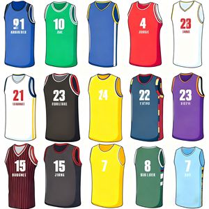 Camiseta sin Mangas con Cuello en V, Sublimada con Impresión Digital Personalizada, Transpirable, Unisex, para Adultos, Jersey de Baloncesto con Logotipo Frontal - Product Image 4