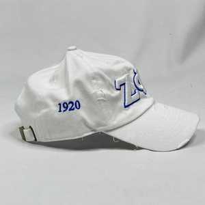 หมวกแก๊ป Zeta Phi Beta สีขาวสไตล์วินเทจ ปักลาย ZPB หมวกเบสบอลสำหรับชมรมนักศึกษา สายปรับได้ สวมใส่สบาย ทันสมัย สำหรับผู้หญิง - Product Image 2