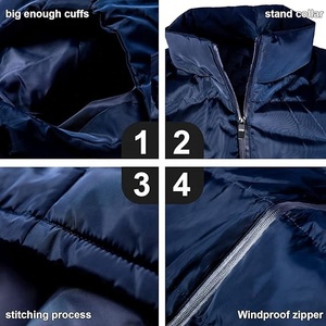 OEM Custom 100% Polyester Canvas Puffer Vest <b>Jacket</b> Men's <b>Winter</b> <b>Jacket</b> with Zipper & Logo <b>Waterproof</b> Casual Brand Design 2026 - Product Image 4
