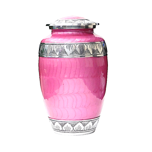 Urnes funéraires en aluminium pour adultes avec gravure, finition bleu étain et rose, fournitures funéraires en métal pour cendres humaines - Product Image 5
