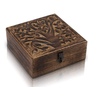 Caja de Joyería Decorativa de Madera Hecha a Mano Vintage, Caja de Regalo de Madera Tallada, Perfecta - Product Image 5