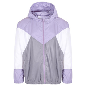 Custom Vintage 80s 90s Men Windbreaker Jacket 100% Polyester Color <b>Block</b> Zipper Nylon Windproof Waterproof for Casual Outdoor - Product Image 1