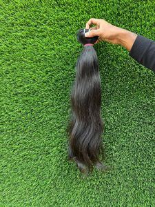 Lots de Cheveux Humains Vierges Indiens Lisses Naturels Remy Double Drawn Pointes Épaisses 12-32 Pouces Noir Naturel Vente en Gros - Product Image 3