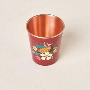 Verre à boire en cuivre motif oiseaux, thème nature, vaisselle design, réutilisable, qualité supérieure, pour boissons, cadeau - Product Image 3