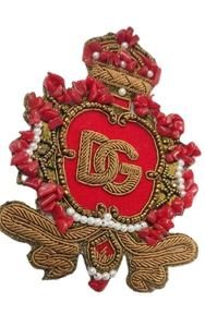 ป้ายปักลายใบไม้ด้วยด้ายทองคำแบบทำมือ สำหรับตกแต่งเสื้อเบลเซอร์ - Product Image 6