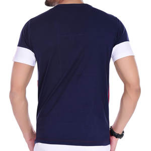 T-shirt en coton pour homme à col rond haute densité, coutures durables, fournisseur pour commandes en gros, léger et confortable - Product Image 5
