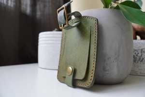 Personalized Genuine Leather Luggage Tags Custom Logo Travel Bag <b>Labels</b> Privacy Shield Suitcase Tags <b>Gift</b> LMP-0204 - Product Image 4