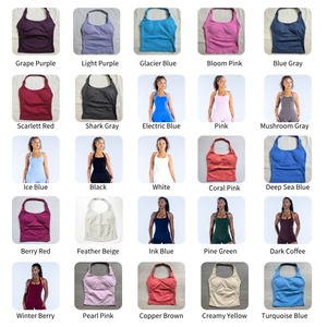 Wholesale Quick Dry Breathable Women's Casual <b>Cropped</b> Tank <b>Tops</b> Customized Logo Sports Workout Fitness Custom Tank <b>Top</b> For Women - Product Image 5