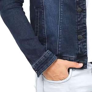 Chaqueta Vaquera Personalizada de Estilo Urbano para Hombre, Chaqueta Holgada de Mezclilla con Parches para Hombre - Product Image 5