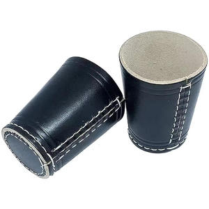 Gobelet à dés personnalisé en cuir véritable avec logo, écologique et durable, style classique, idéal pour les cadeaux - Product Image 3
