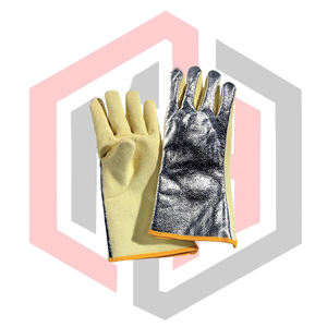 Gants de sécurité en cuir aluminisé pour pompiers, anti-chaleur, anti-impact, durables, respirants, sans silicone, sans poudre - Product Image 1