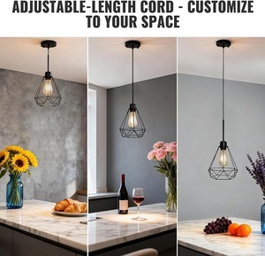 Retro Pendant <b>Lamp</b> Classic <b>Industrial</b> Hanging Ceiling Light with Metal <b>Shade</b> for Restaurant Cafe Kitchen Dining Room Home - Product Image 6