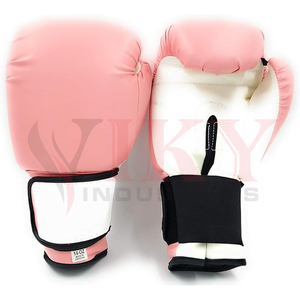 Gants de boxe de qualité supérieure, légers, prix de gros, durables, tendance, service OEM ODM, marque personnalisée, rose pastel et blanc - Product Image 1