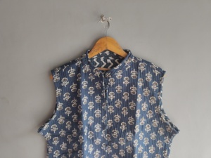 Chaleco de Mujer de Algodón Tejido con Parches Estilo Bohemio, Cuello en V, Sin Mangas, Acolchado, con Bolsillos Florales, Prenda Exterior Ecológica, Regalo para Ella - Product Image 4