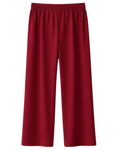 Pantalon de survêtement rouge personnalisé à jambe large pour femme, taille élastique avec cordon de serrage, décontracté, coupe ample, fabrication OEM, fournisseur en gros - Product Image 5