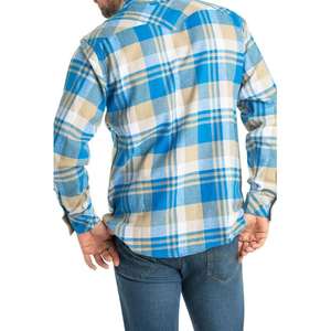 Camisa de Franela a Cuadros 100% Algodón para Hombre, Transpirable, con Cuello Mao, Triple Abotonadura, Estilo Casual, Venta al por Mayor OEM - Product Image 3