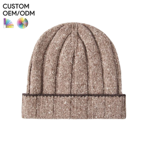 Mens premium <b>beanie</b> hat cotton rib knit style custom logo OEM ODM support for private label brands - Product Image 5