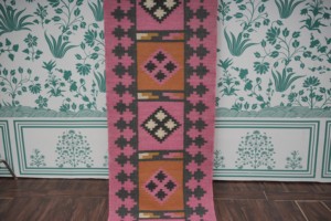 Handcrafted Hand Tufted Handloomed Geometric Wool Kilim <b>Runner</b> Non-Slip Latex Backing Eco Friendly Living Room Krafterscustom - Product Image 4