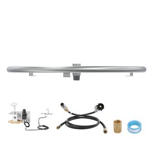 Anello Bruciatore per Braciere Rotondo in Acciaio Inossidabile da 18 Pollici per Gas Naturale e Propano, Potenza Termica 150.000 BTU - Product Image 1