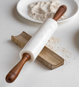 Wood & Marble Dough <b>Rolling</b> <b>Pin</b> Baking And Pastry Preparation Kitchenware Wooden and Marble <b>Rolling</b> <b>Pin</b> Premium Quality - Product Image 5